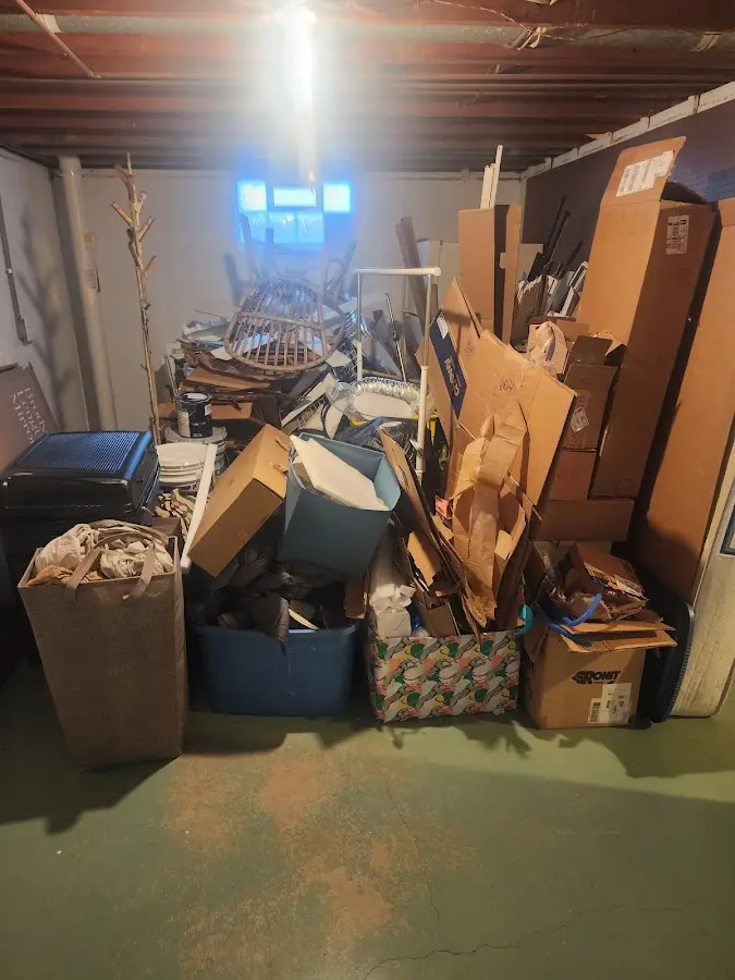 Roll-off dumpster container at job site for 6 Yard Dumpster Rental in Scotia